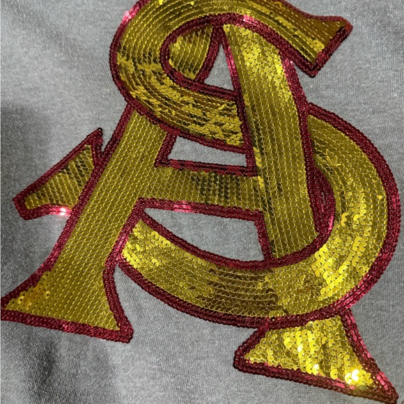 ASU Maroon & Gray Glitter Logo Sweatshirt and Joggers Set - Picture 5 of 10